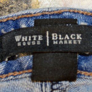 White House Black Market distressed jeans/whitewashed/women's size 6